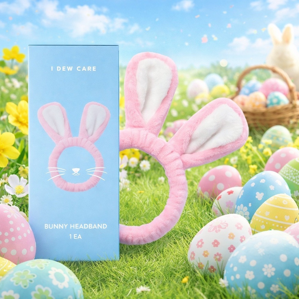 I DEW CARE Pink Bunny Spa Headband NIB / NWT